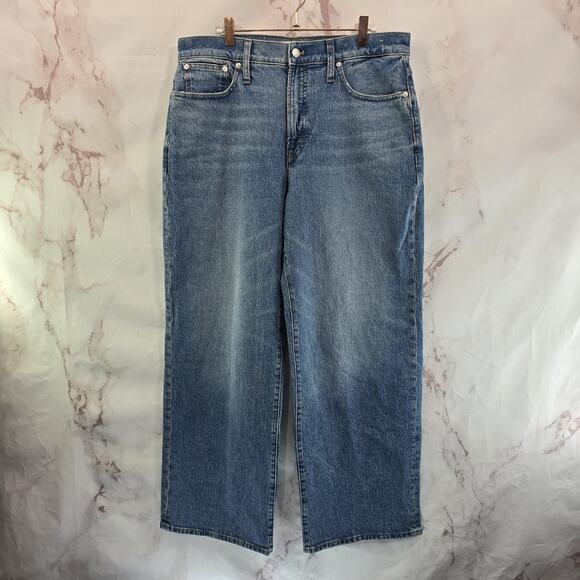 Madewell Jean Womens 31 Perfect Vintage Wide Leg High Rise Medium Wash - Picture 6 of 14